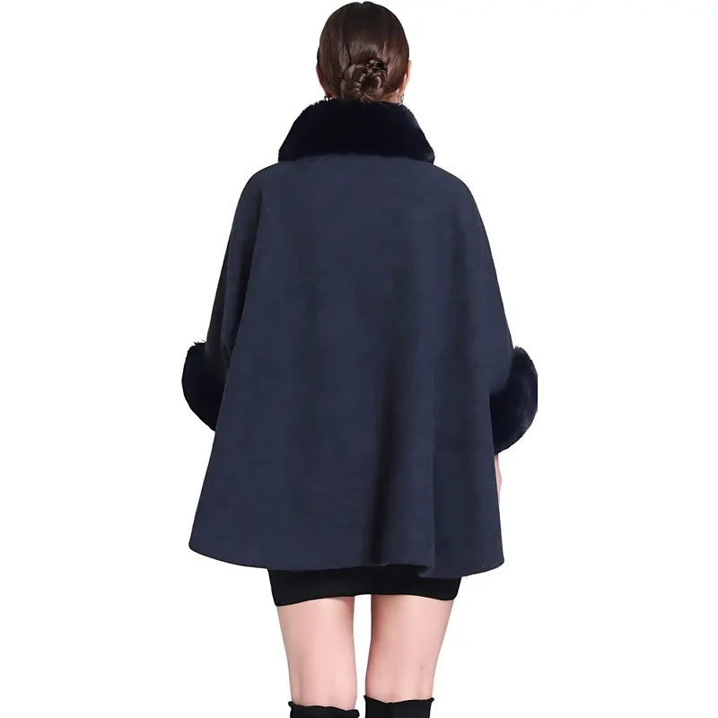 Poncho laine femme fashion