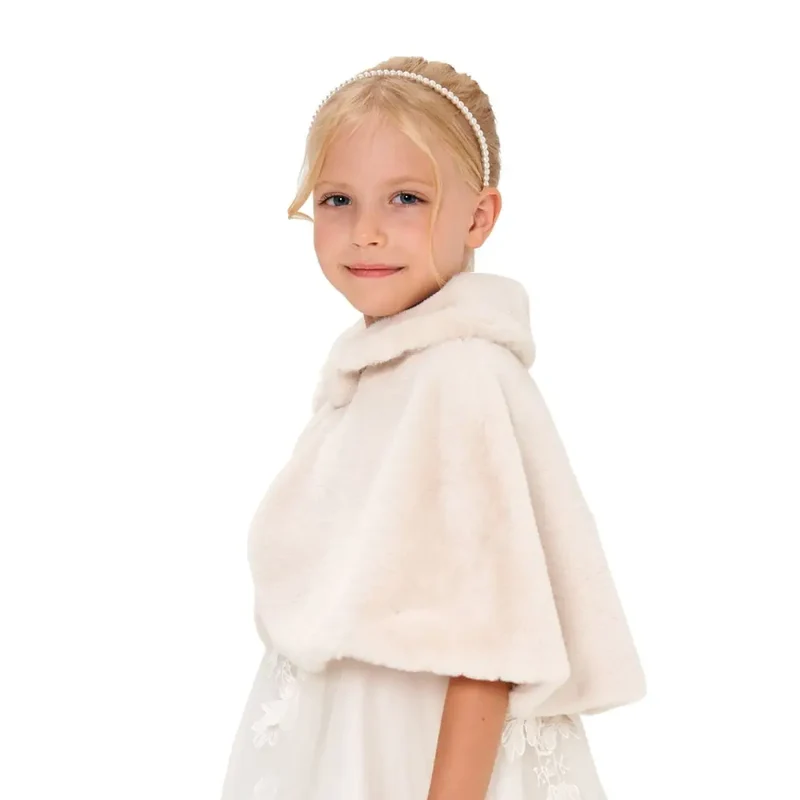 Poncho enfant fourrure