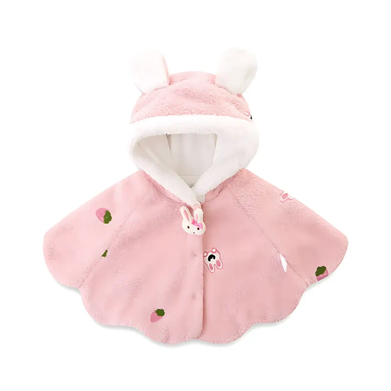 Poncho enfant couleur rose
