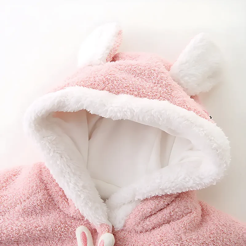 Poncho enfant couleur rose