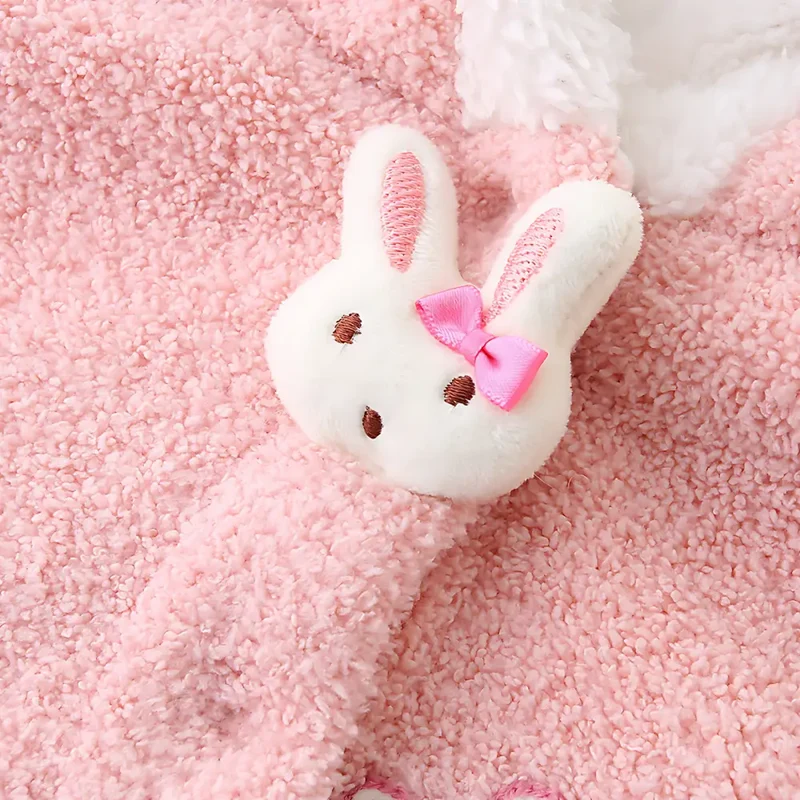 Poncho enfant couleur rose