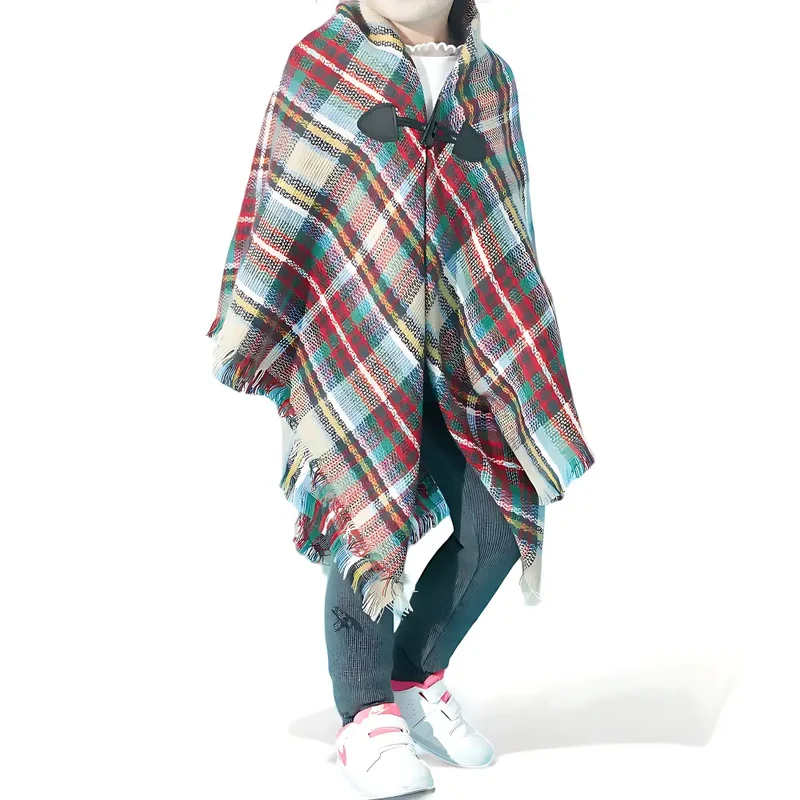 Poncho enfant laine