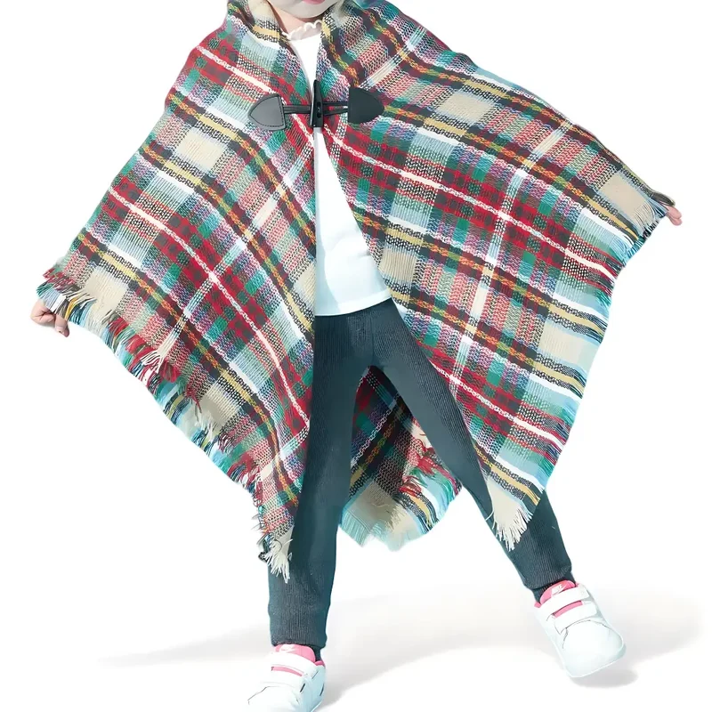 Poncho enfant laine