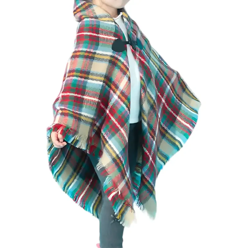Poncho enfant laine