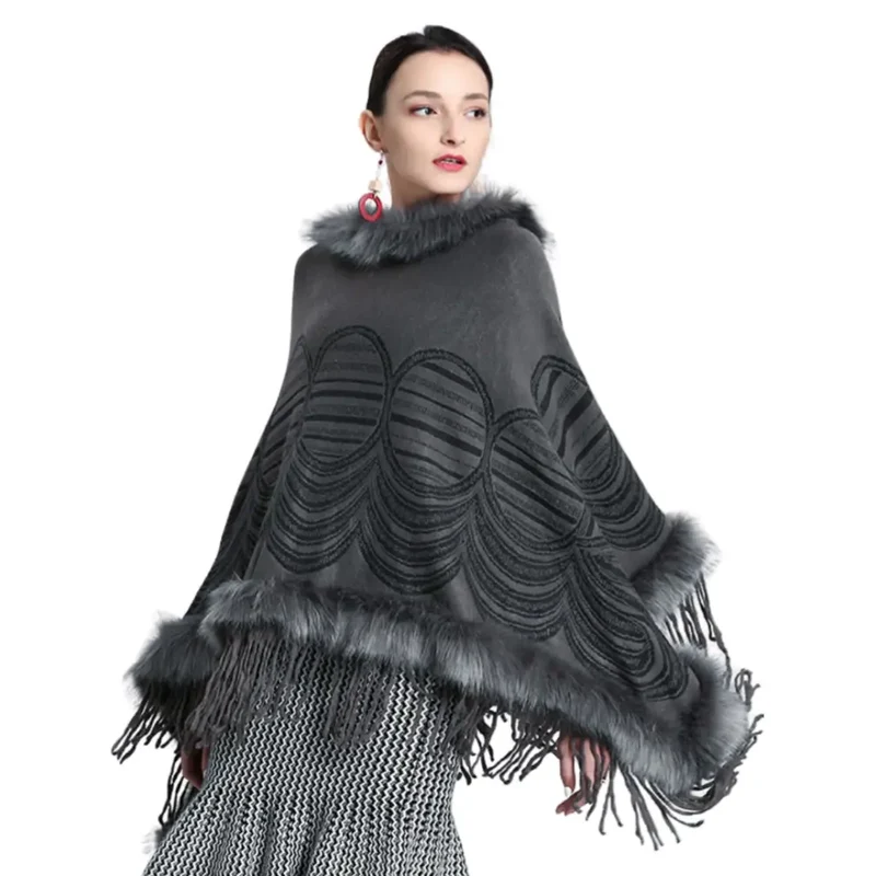 Cape poncho polaire femmes