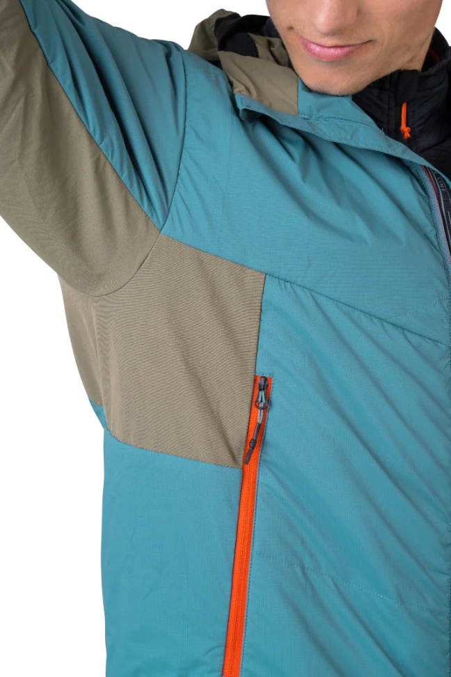Doudoune synthétique 88% polyamide + 12% élasthanne Airlite Windproof, AFT Double Weave, Primaloft Silver Active "Hannah −Kechu Hoody"