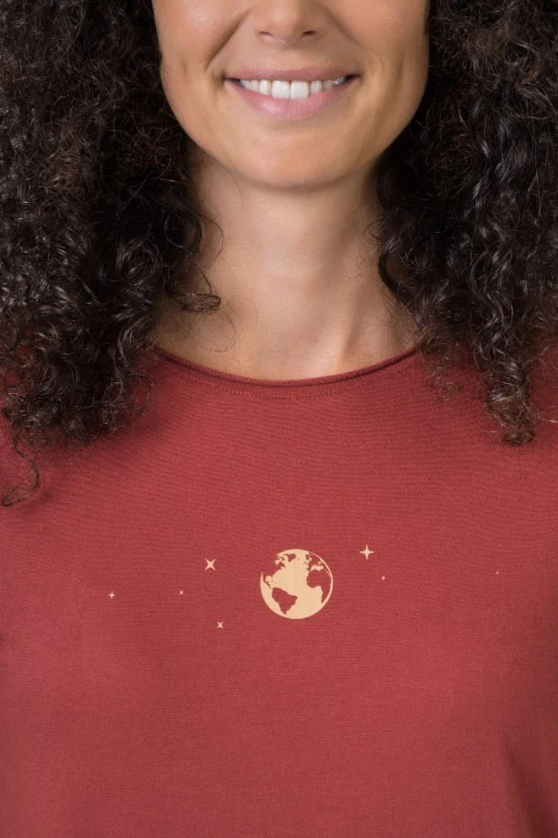 T-shirt de randonnée 100% coton biologique pour Femme "Hannah − EDITH"