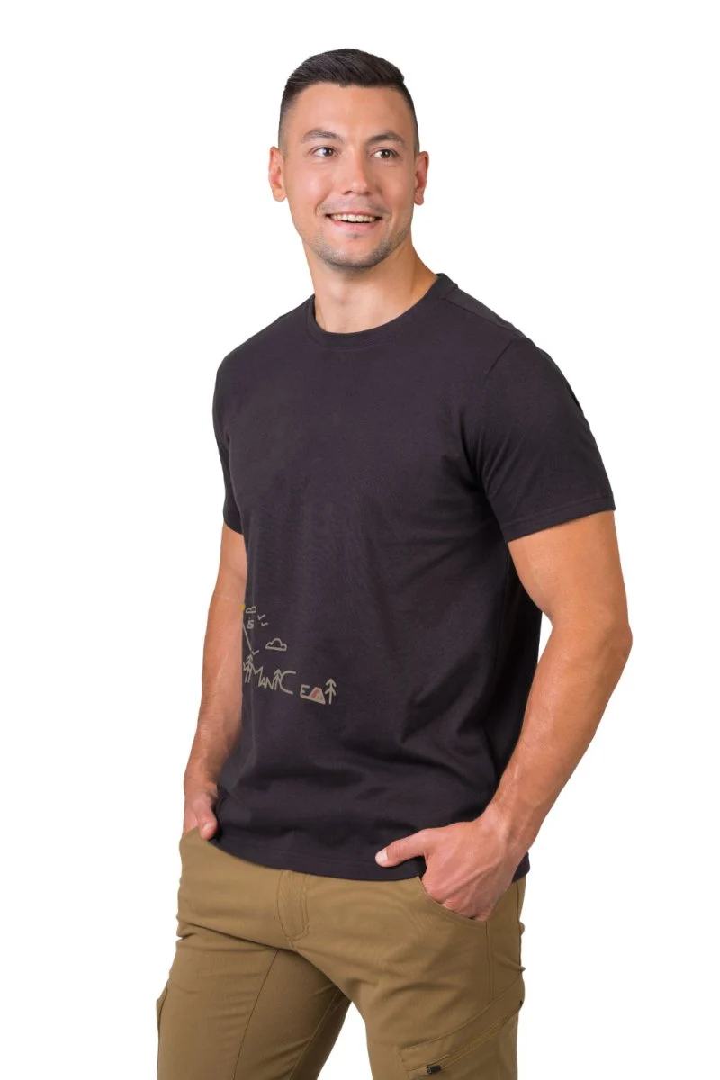T-shirt de randonnée 100 % de coton biologique pour Homme "Hannah − SKATCH"