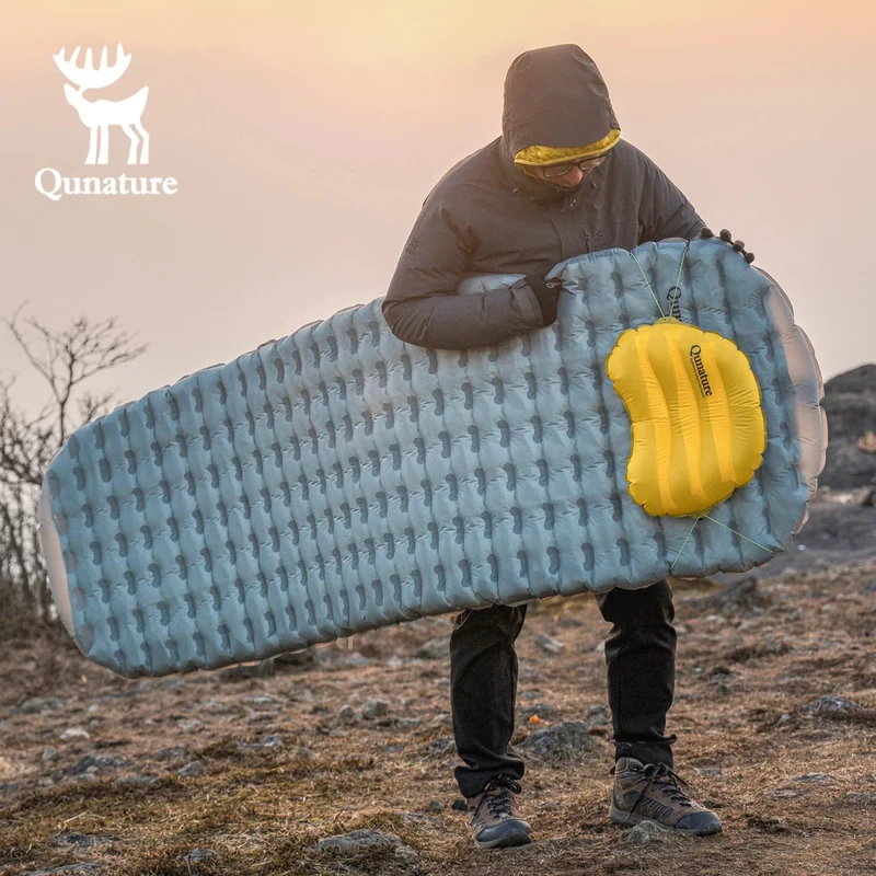 Matelas gonflable ultra-léger pour le bivouac et camping R-Value 5.0 confort -10°C à partir de 490g "Qunature - 600084"