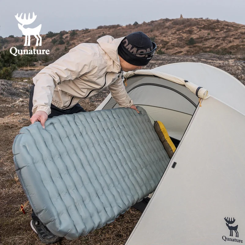 Matelas gonflable ultra-léger pour le bivouac et camping R-Value 5.0 confort -10°C à partir de 490g "Qunature - 600084"