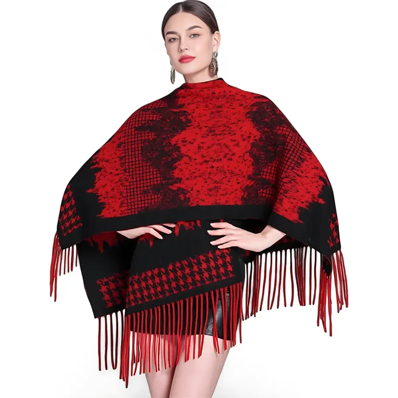 Poncho femme solde