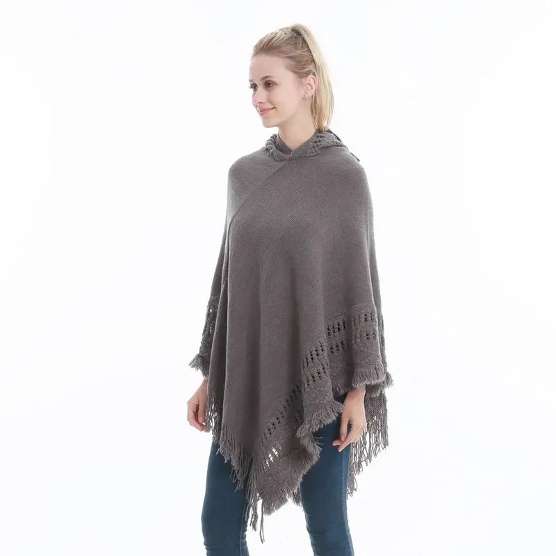 Pull poncho femme hiver