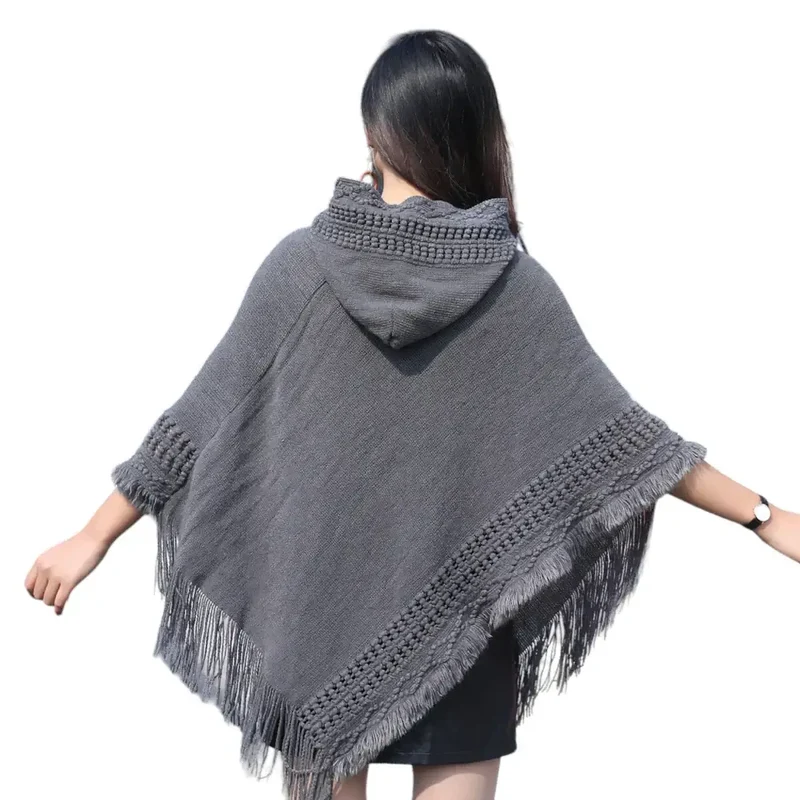Pull poncho femme hiver