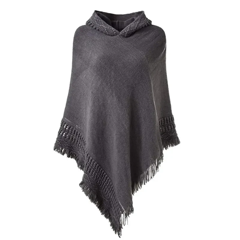 Pull poncho femme hiver