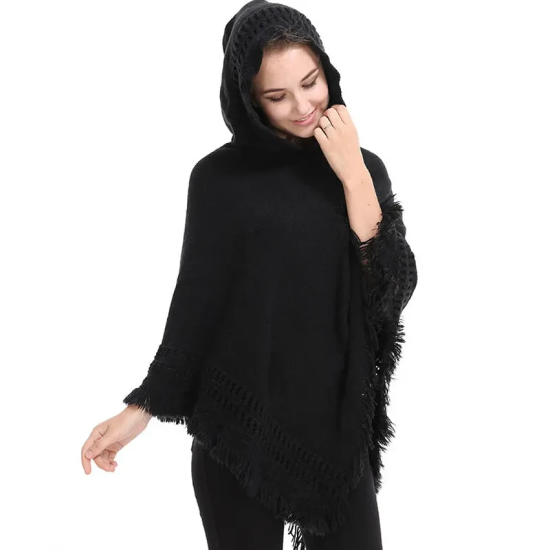 Pull poncho femme hiver