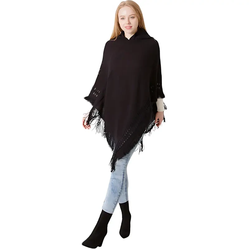 Pull poncho femme hiver