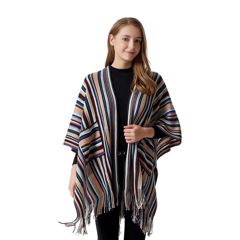 Pull style poncho femme