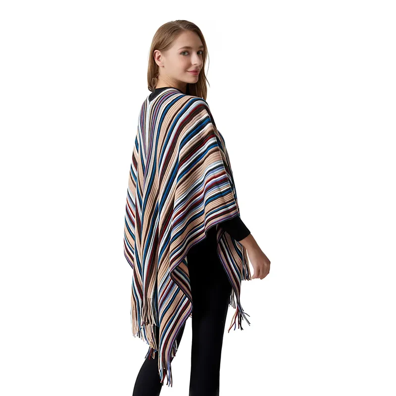 Pull style poncho femme