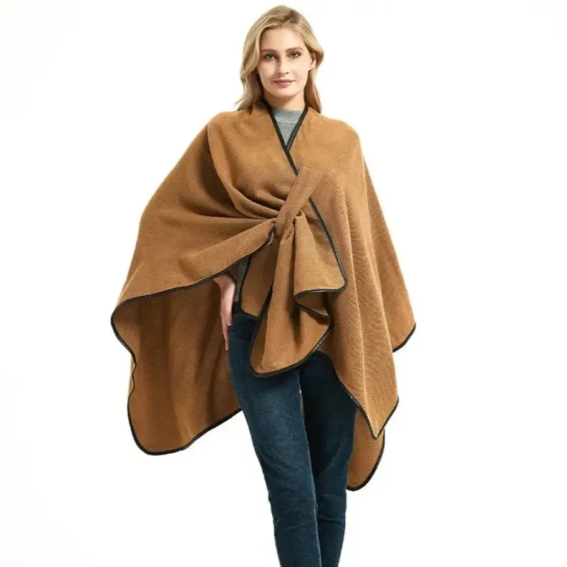 Poncho plaid femme