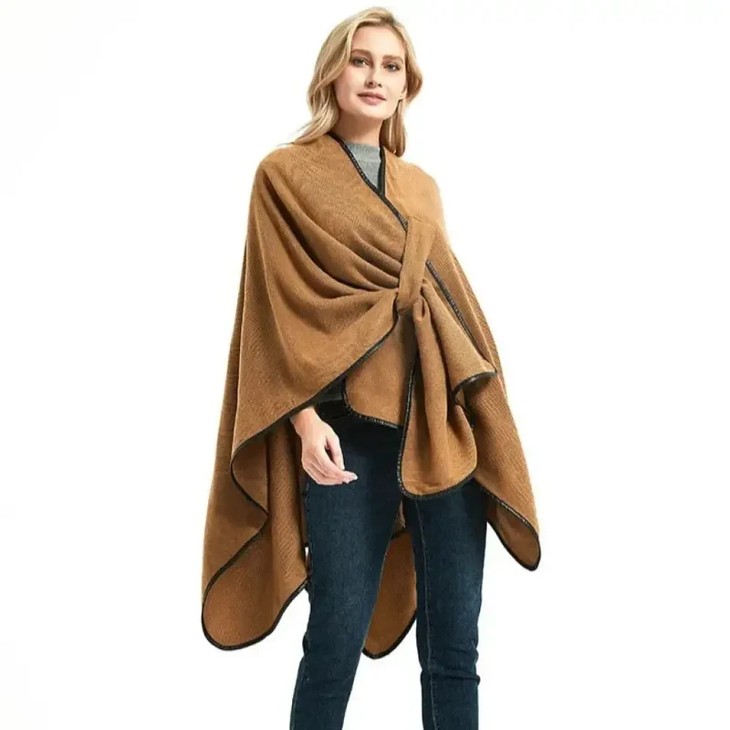 Poncho plaid femme
