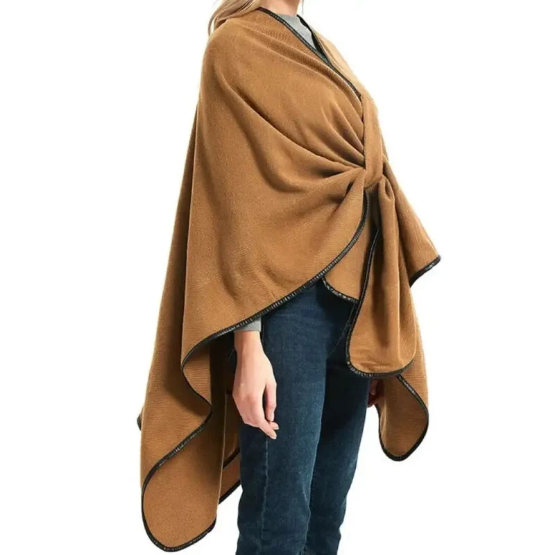 Poncho plaid femme