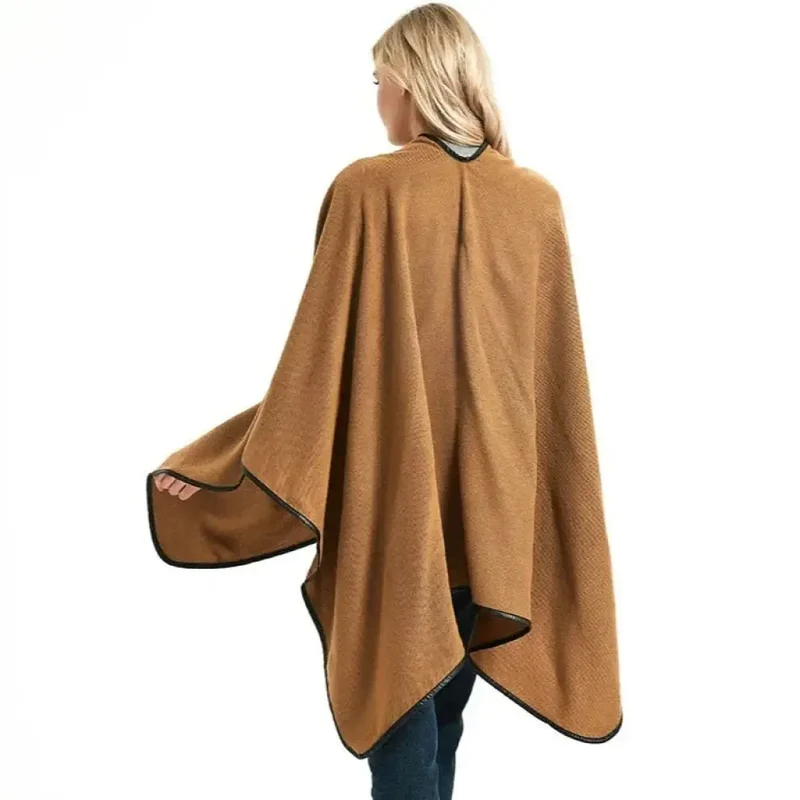 Poncho plaid femme
