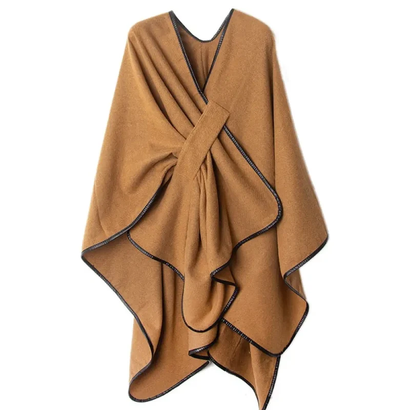 Poncho plaid femme