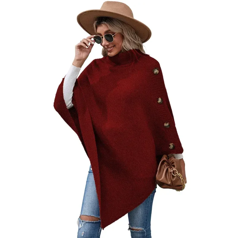 Poncho laine femme tricot