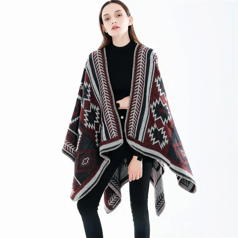 Poncho caftan long femme