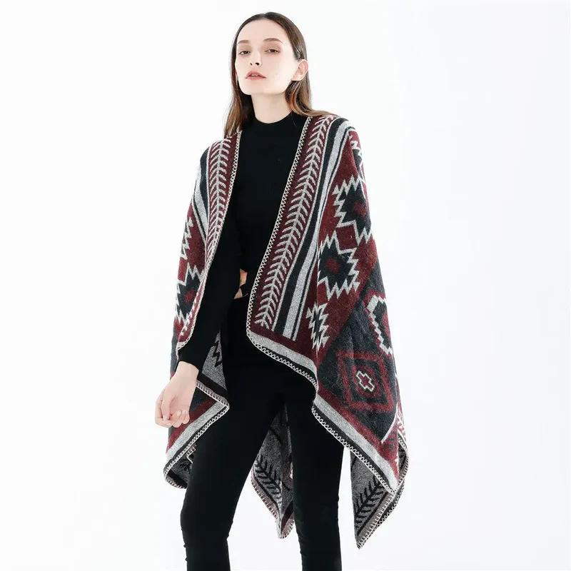 Poncho caftan long femme