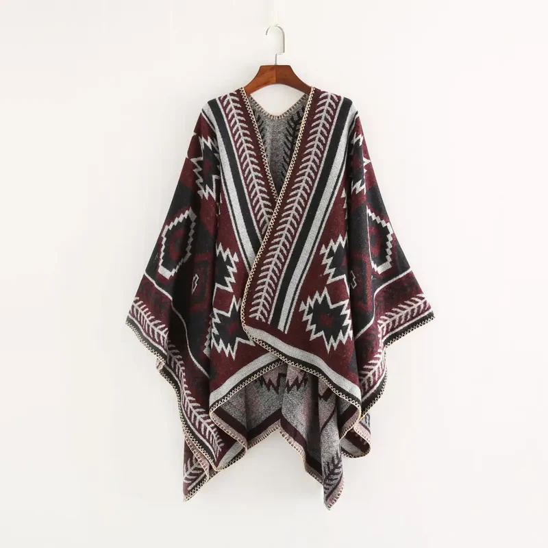 Poncho caftan long femme