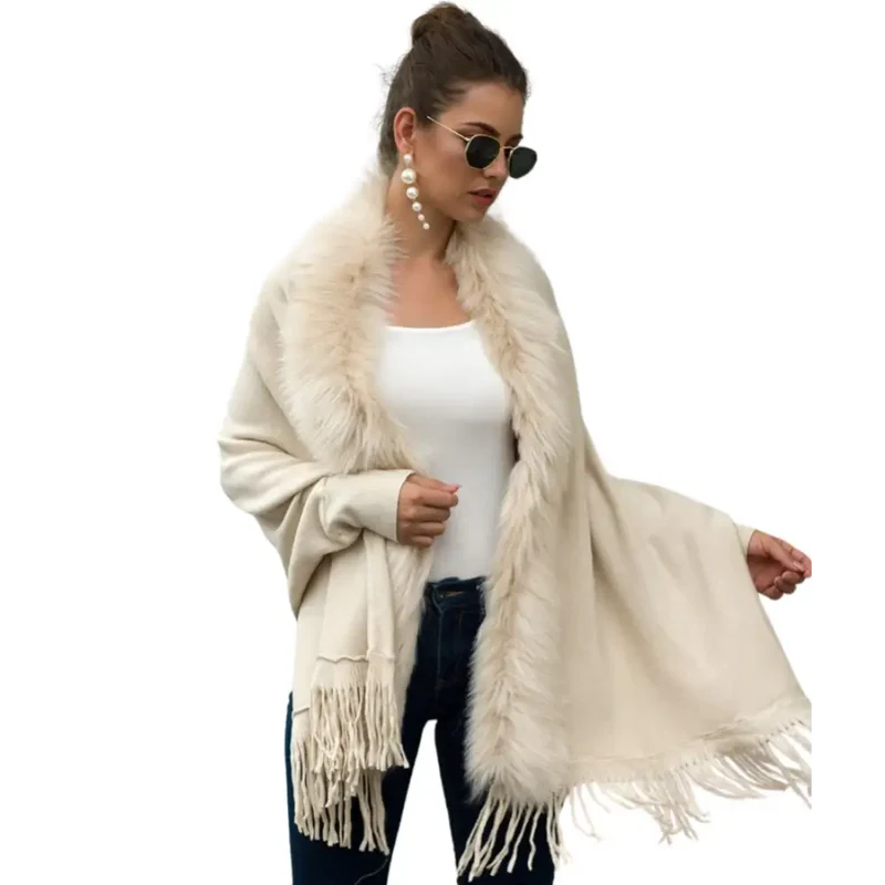 Manteau poncho femme noir