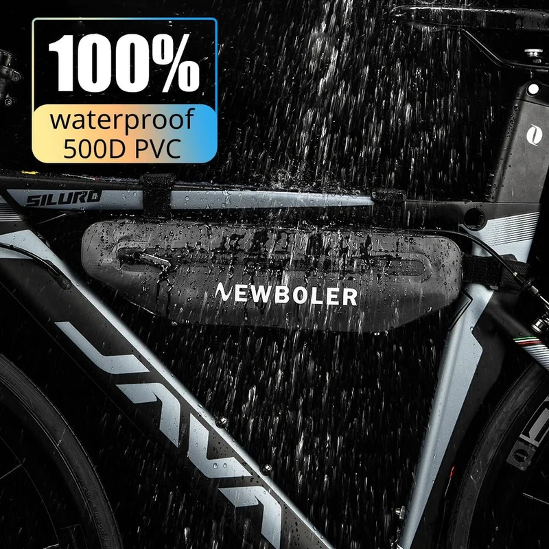 Sacoche triangulaire pour cadre de vélo 100% imperméable "NEWBOLER - PAC052 / BAG603"