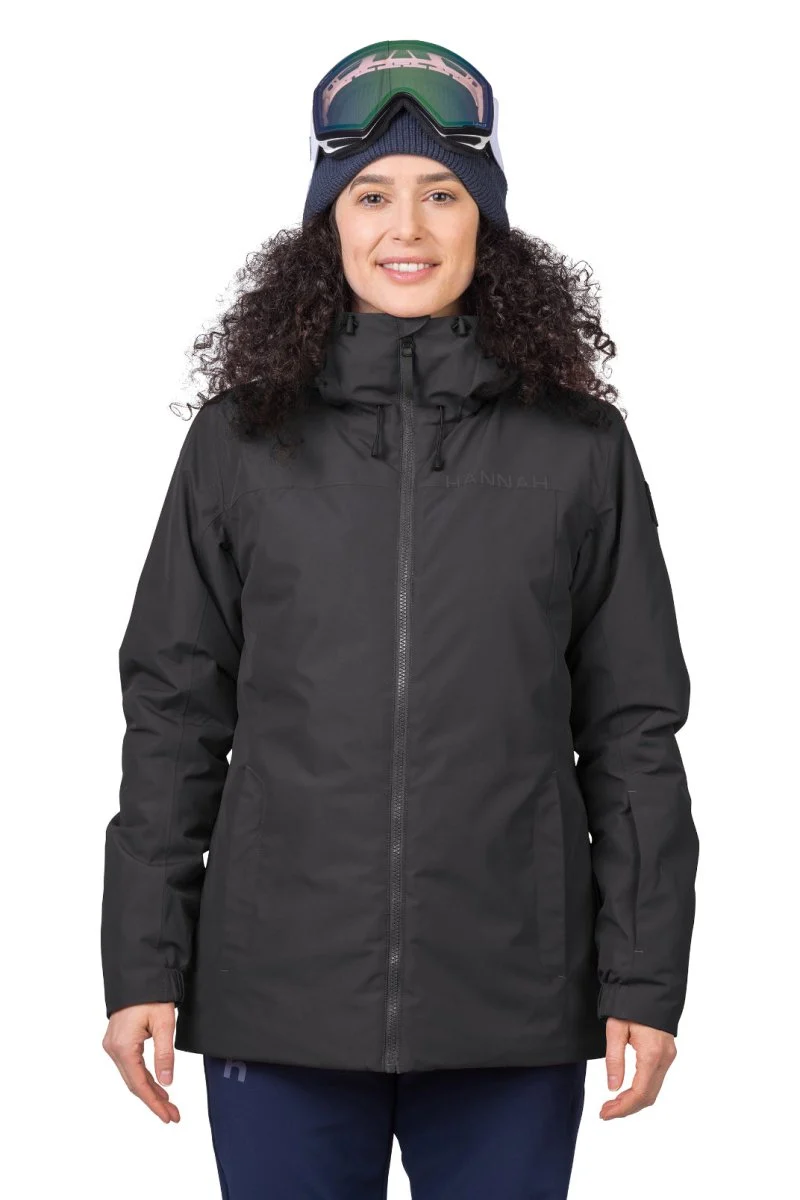 Veste imperméable / Hardhsell de ski avec membrane Resstex & Duratherm classic "Hannah − PEPPER"