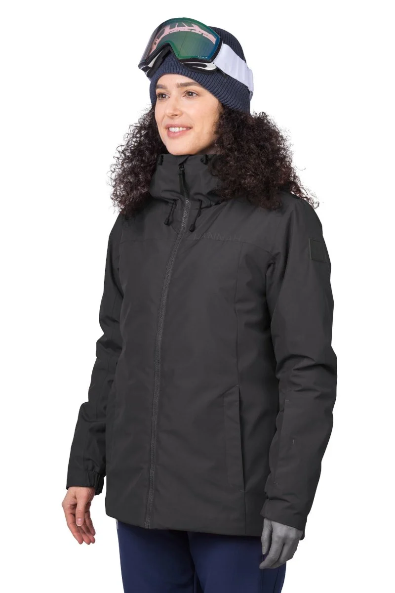 Veste imperméable / Hardhsell de ski avec membrane Resstex & Duratherm classic "Hannah − PEPPER"