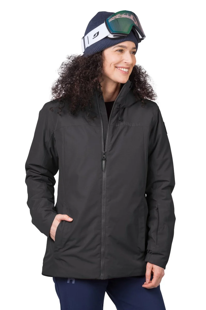 Veste imperméable / Hardhsell de ski avec membrane Resstex & Duratherm classic "Hannah − PEPPER"