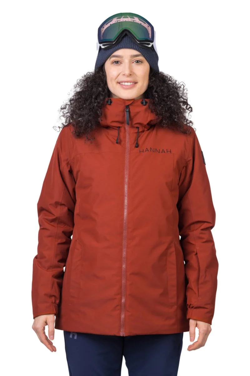 Veste imperméable / Hardhsell de ski avec membrane Resstex & Duratherm classic "Hannah − PEPPER"
