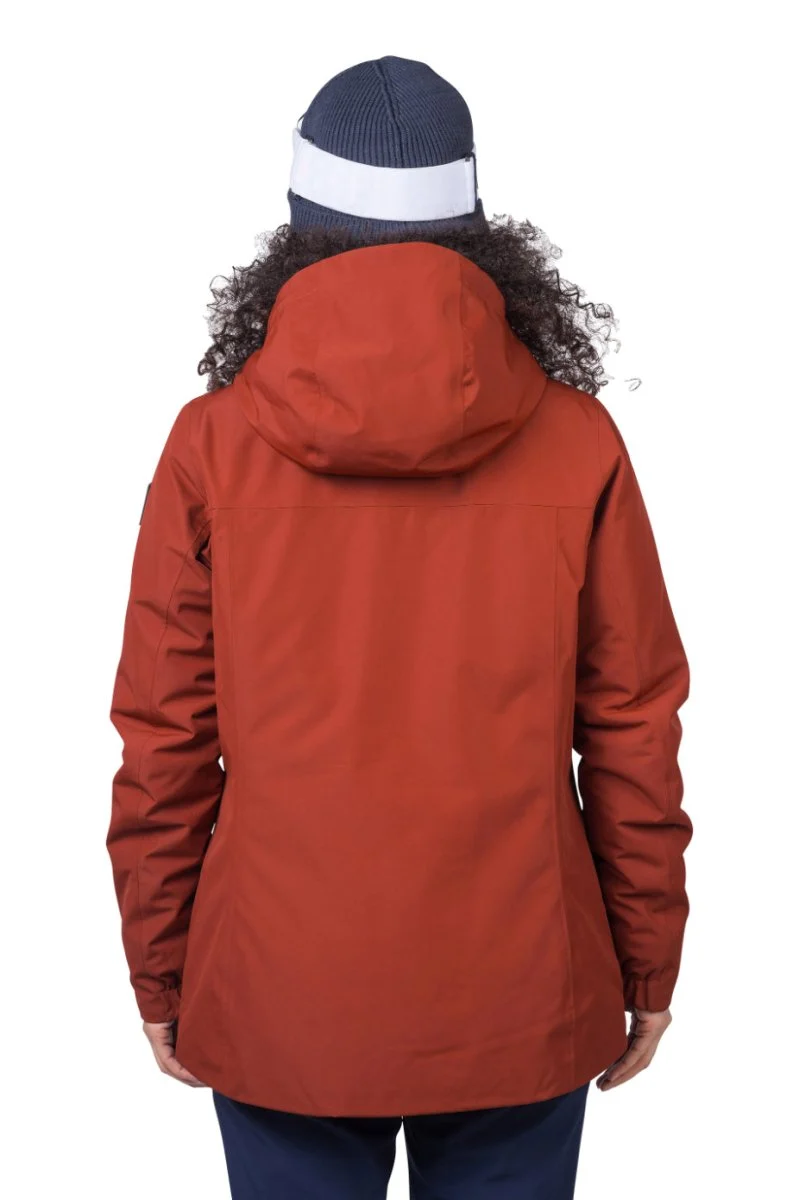 Veste imperméable / Hardhsell de ski avec membrane Resstex & Duratherm classic "Hannah − PEPPER"