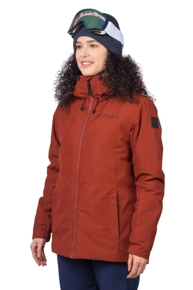Veste imperméable / Hardhsell de ski avec membrane Resstex & Duratherm classic "Hannah − PEPPER"
