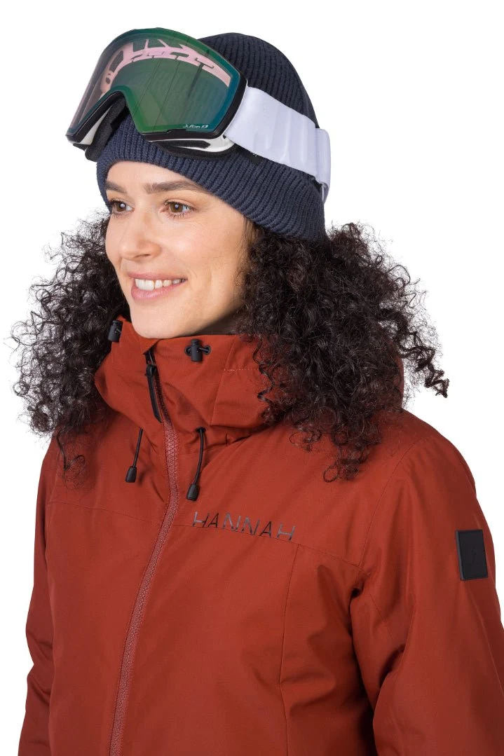 Veste imperméable / Hardhsell de ski avec membrane Resstex & Duratherm classic "Hannah − PEPPER"
