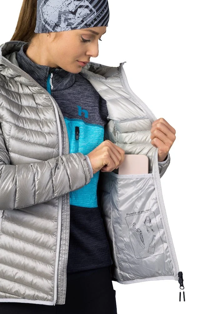 Doudoune en duvet d'oie 750FP certifié bluedesign Airlite DMF, WR "Hannah − ARY"