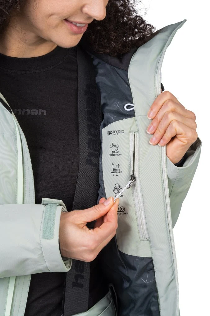 Veste de ski / hardshell montagne pour femme avec membrane Resstex 10 000mm et isolation Duratherm classic "Hannah − MERILA FD"
