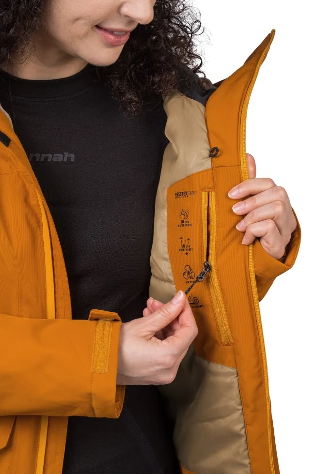 Veste de ski / hardshell montagne pour femme avec membrane Resstex 10 000mm et isolation Duratherm classic "Hannah − MERILA FD"