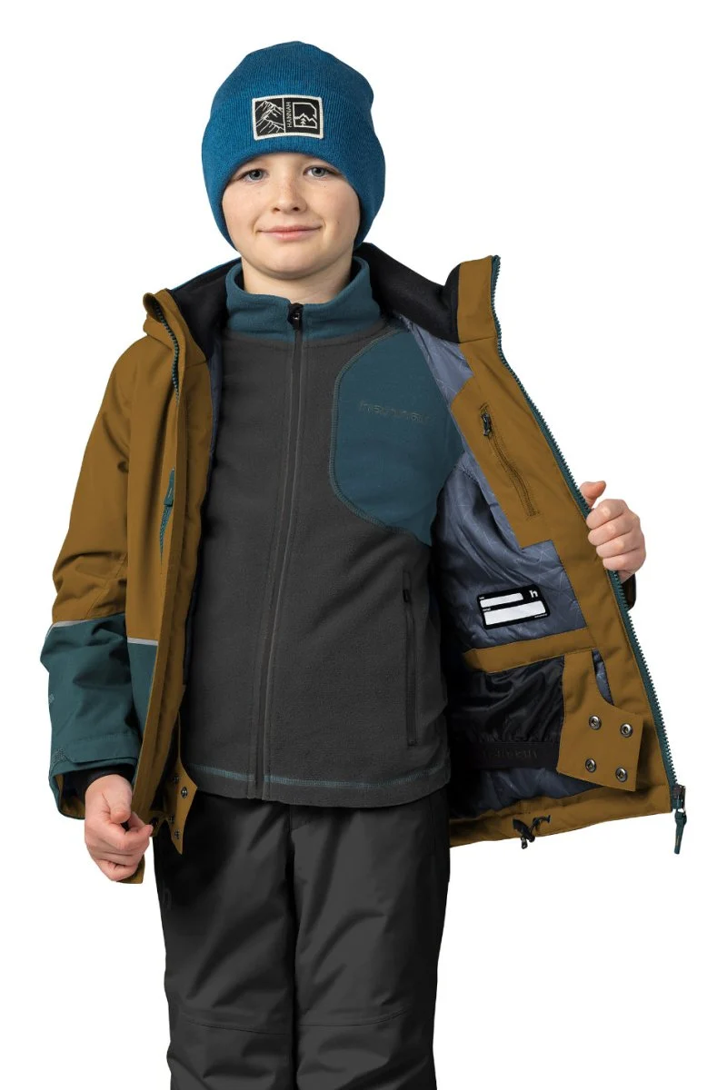Veste imperméable / hardshell de randonnée DWR avec membrane Resstex et Duratherm classic "Hannah − ANAKIN JR"