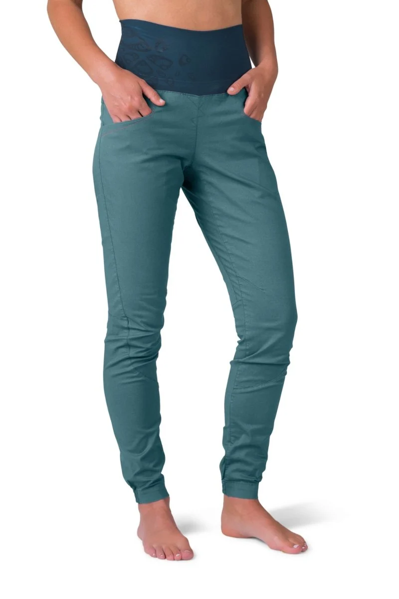 Pantalon de randonnée et d'escalade coupe étroite avec genoux préformés pour femme "Rafiki − MASSONE"