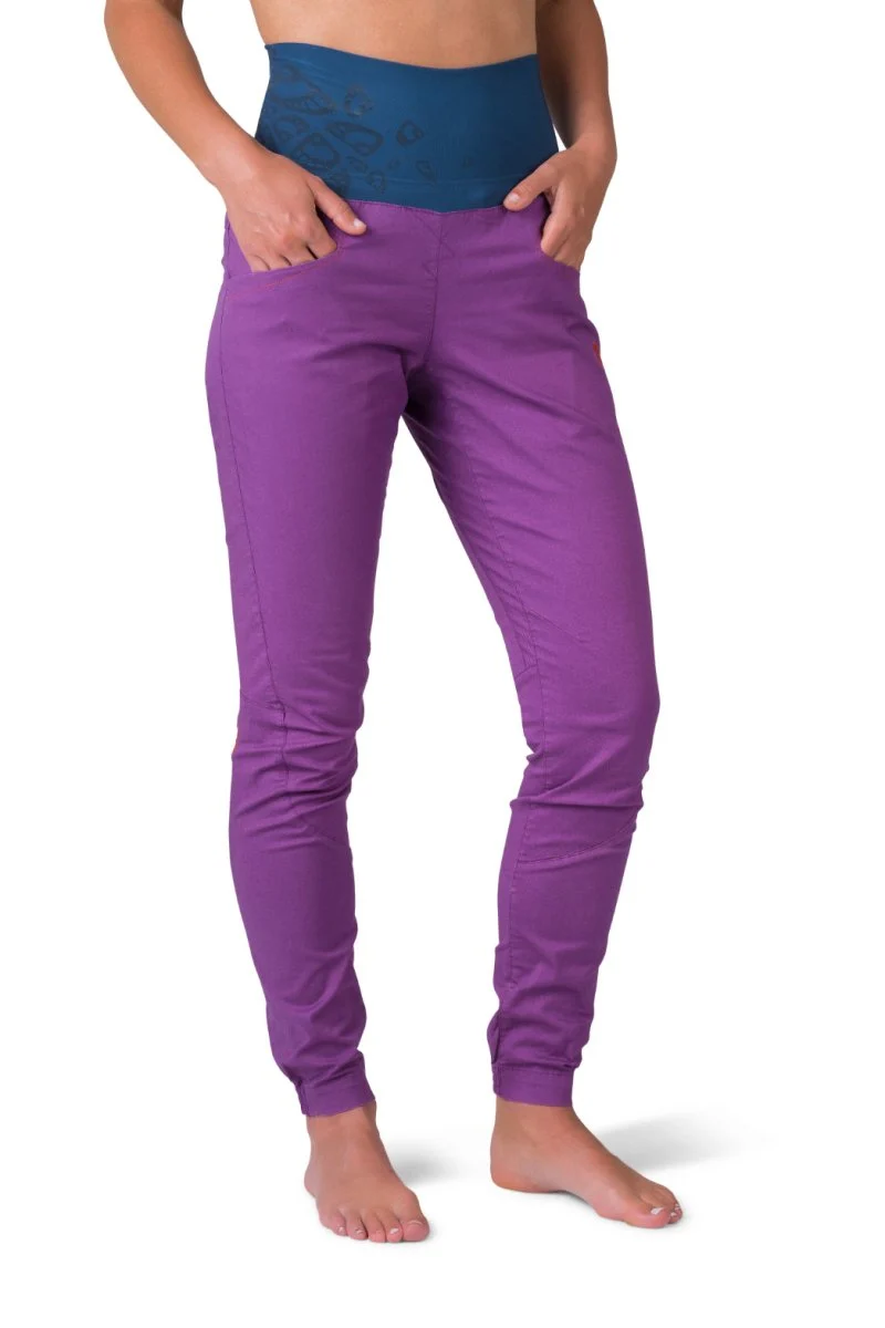 Pantalon de randonnée et d'escalade coupe étroite avec genoux préformés pour femme "Rafiki − MASSONE"