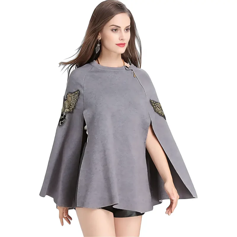 Poncho femme laine moderne