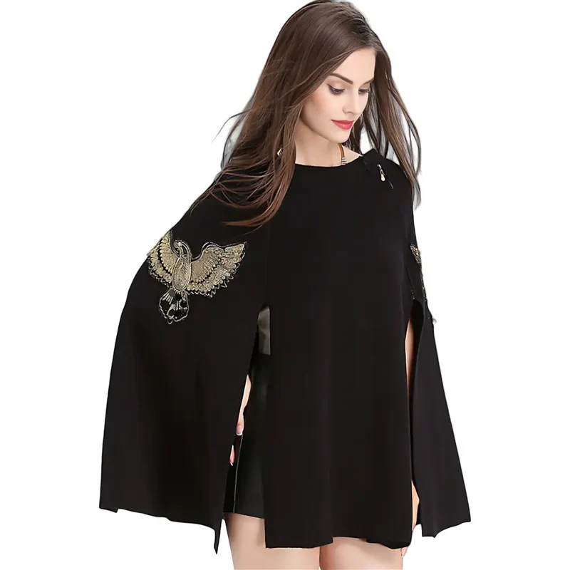 Poncho femme laine moderne