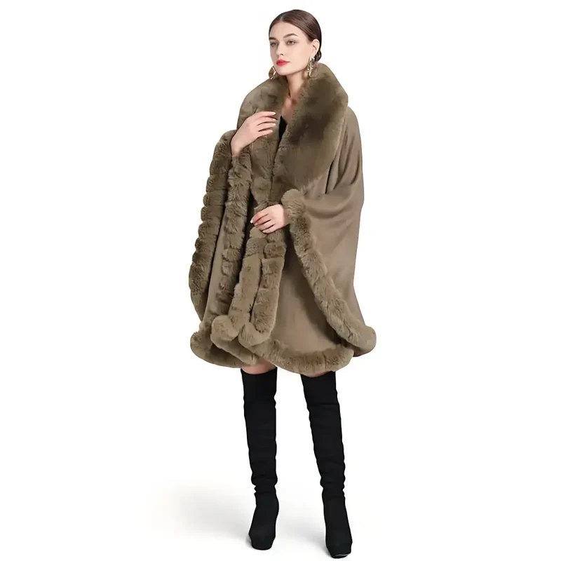 Poncho femme hiver chic