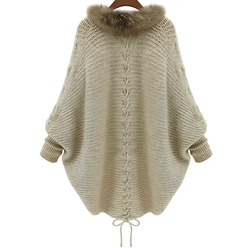 Poncho en laine femme